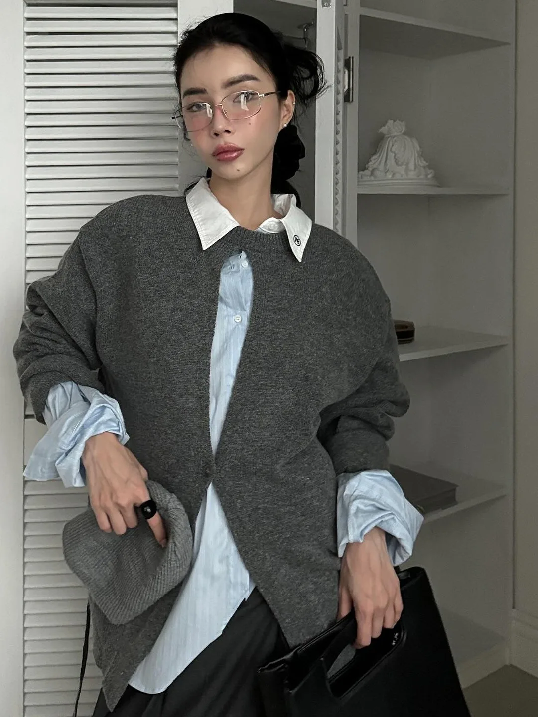 Sweter Rajut Wanita Serbaguna Modis, Outerwear Berikat Pinggang, Musim Gugur Musim Dingin, Produk Terbaru, Nuansa Mewah, Chic, dan Elegan