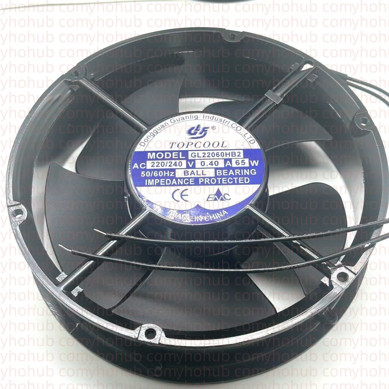 

TOPCOOL GL22060HB2 AC 220V 0.40A 220x220x60mm 2-Wire Server Cooling Fan