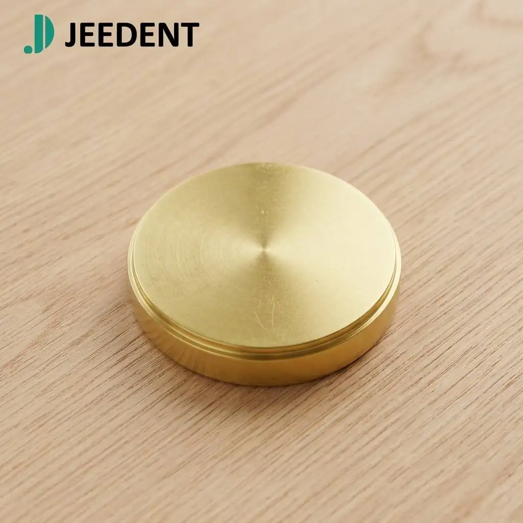 PVD Golden Metal Block GR5 TC4 98mm for Lab Restoration Framework CAD CAM Milling Blank Components