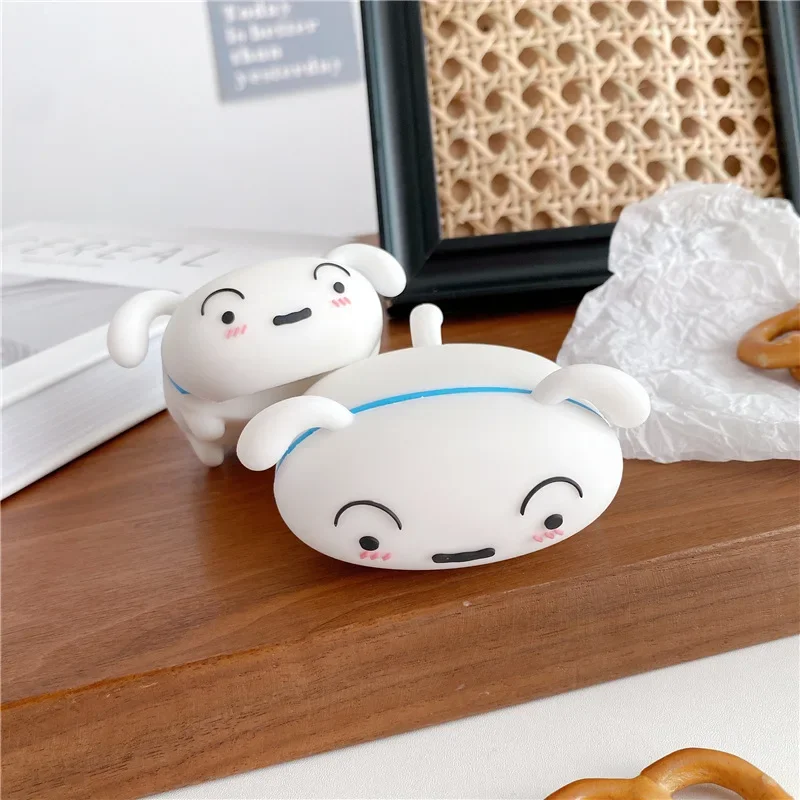 For Airpods 4 3 2 1 Case,Cartoon White Dog Case For Airpods Pro Pro2,Soft Protective Earphone Silicone Case Girls Women Funda