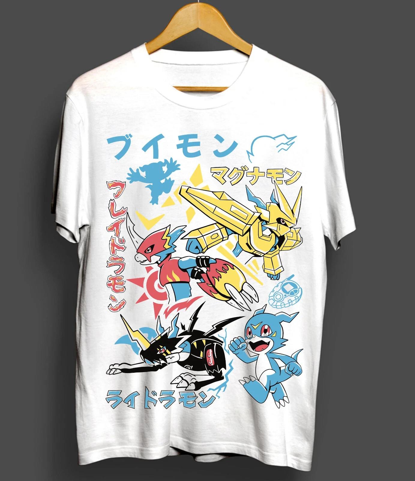 2026 Sommer Digimon Adventure Anime Daisuke Motomiya/Veemon Lockeres Kurzarm-T-Shirt aus reiner Baumwolle für Kinder Tide Unisex Y2k