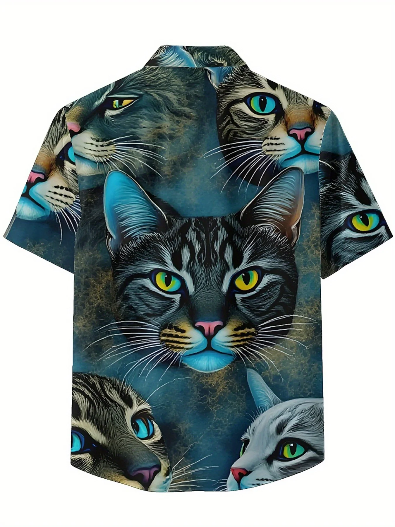 Men's Plus Size Hawaiian Shirts Multidimensional Universe Pattern, Summer Casual Tops, Suitable for Outdoor Party, Streetwear