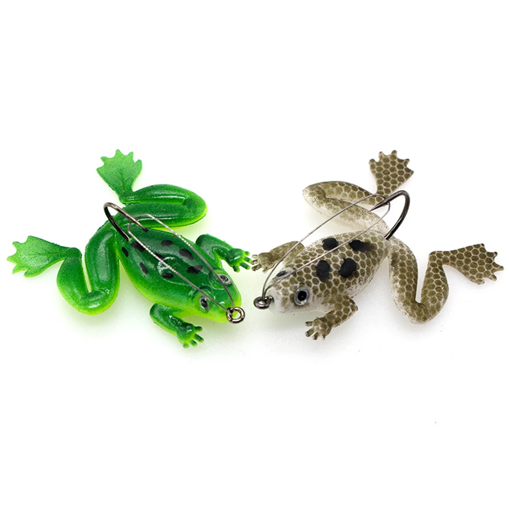

8Pcs Soft Frog Reusable PVC Fishing Baits Hooks Small Tackle Accessories Plastic Baits Shape Lures Fish Lures