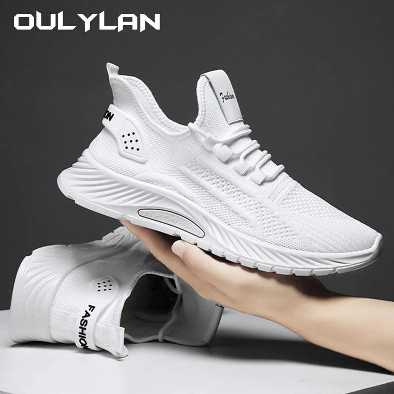 

Fashion 2024 Spring Running Shoes Men's and Women's Trendy Flying Weaving Sneakers Casual Elastic Air Cushion Sports Shoes