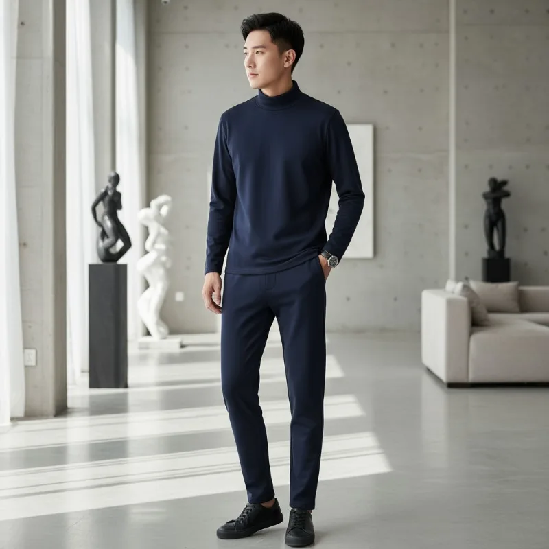 

Thickened Long-sleeved T-shirt and Trousers Set, Winter Velvet Warm Clothes