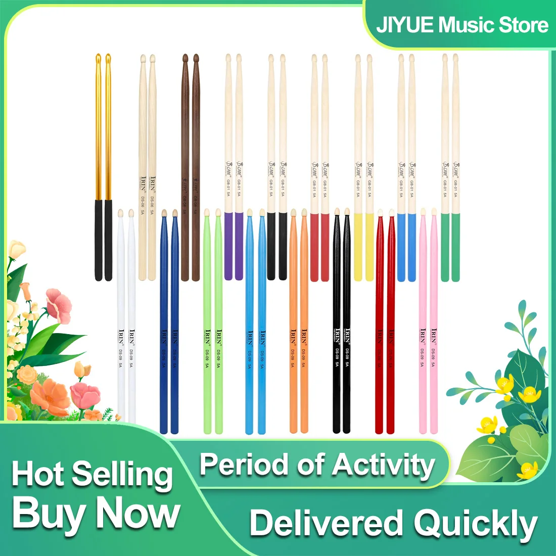 5A Drumstick Ahorn Drum Sticks Mehrfarbige Trommel Schlägel Professionelle Percussion Musical Instrument Zubehör Trommel Teile