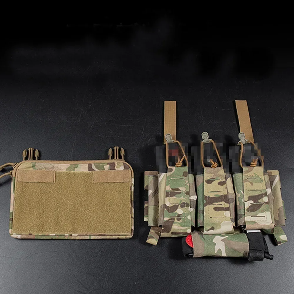 DulTriple-Poudres de speavec support de garrot, panneau avant élastique, équipement de chasse réglable Airsoft, accessoires de glaçage, 5.56