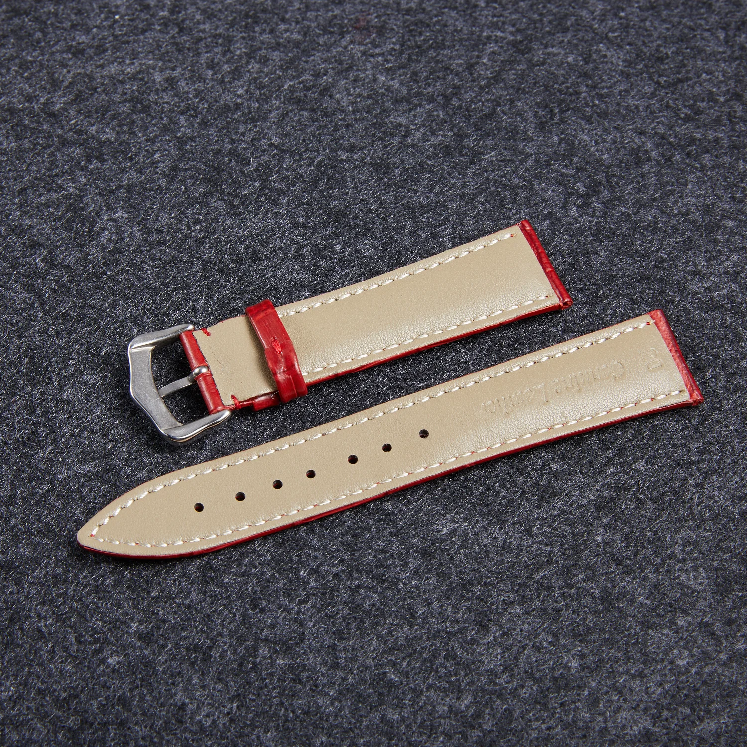 Handmade Leather Strap Glossy14 16 18 20 22 24mm Black Brown Blue Green Red American Bracelet Vintage Style Men S/M Size Watch