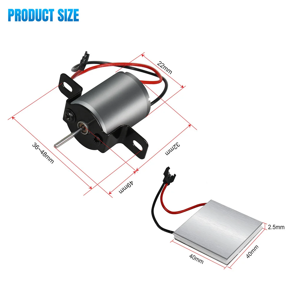 

1Set Fireplace Fan Motor Generator Sheet Strong Adaptability Spare Accessory Metal Easy Installation Stove Fan Motor