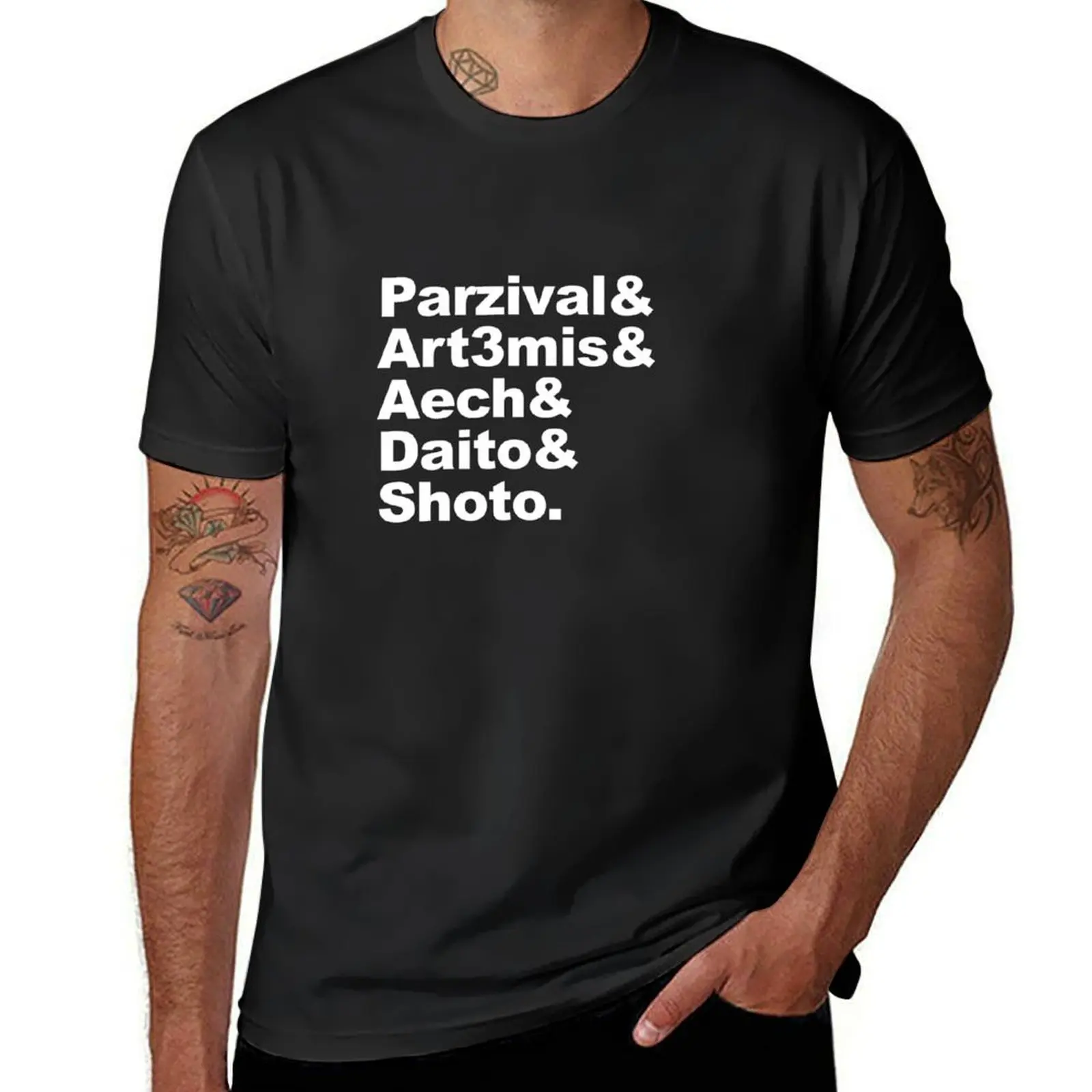 Parzival Art3mis, Aech, Daito, Shoto T-Shirt korean fashion tops tshirts for men