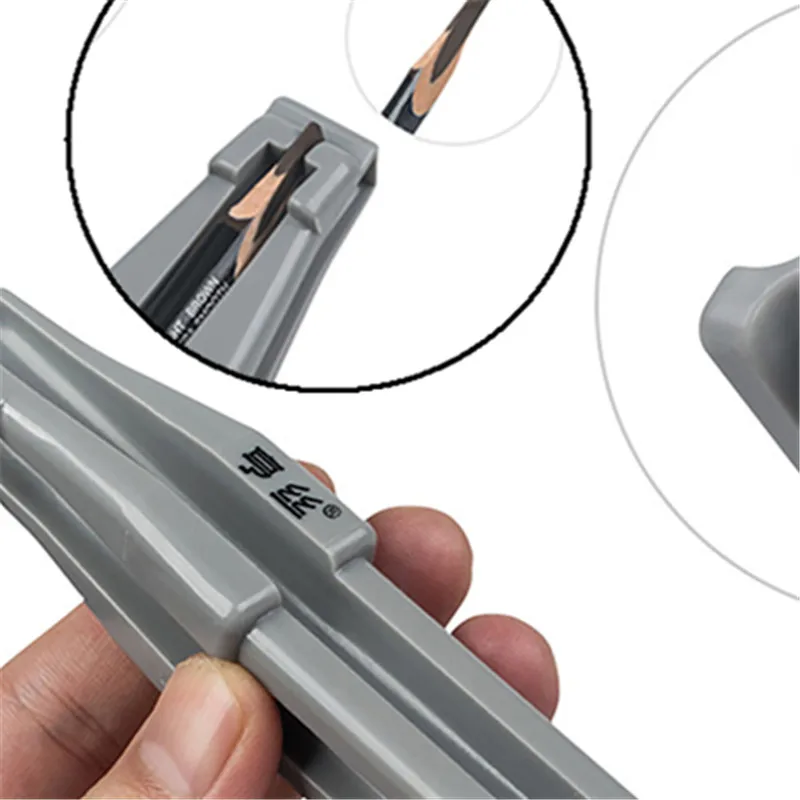 1pc Wooden Eyebrow Pencil Sharpener Novice Sharpeners Machete Eyebrows Pencils Aid Woodens No Broken Core Easy Manual Sharpen