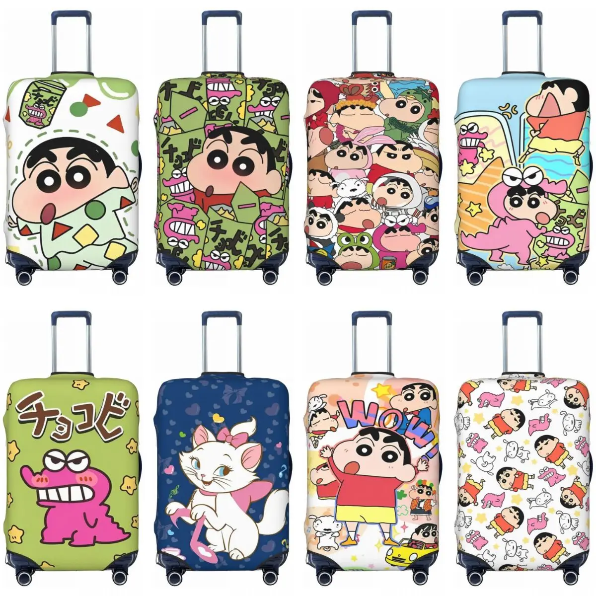 Simpatico pastello Shin-Chan Anime Valigia Cover Business Holiday Fun Bagagli Forniture Protector