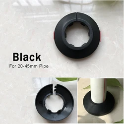 20-50mm Black Radiator Pipe Collar Shower Faucet Angle Valve Pipe Plug Decoration Cover Snap-on Plate Kitchen Faucet Accessories