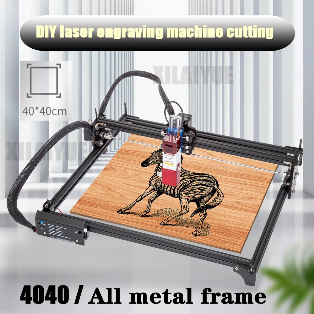 4040 Laser Engraving Machine+Rotary Roller Axis, with 32-Bit Motherboard 7w/15w/20w/40w Laser Printer Woodworking Tools for CNC.