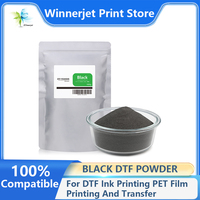 Winnerjet 1000g 1kg Black DTF Powder For Direct Transfer Film Printing For DTF Ink Printing PET Film Printing And Transfer