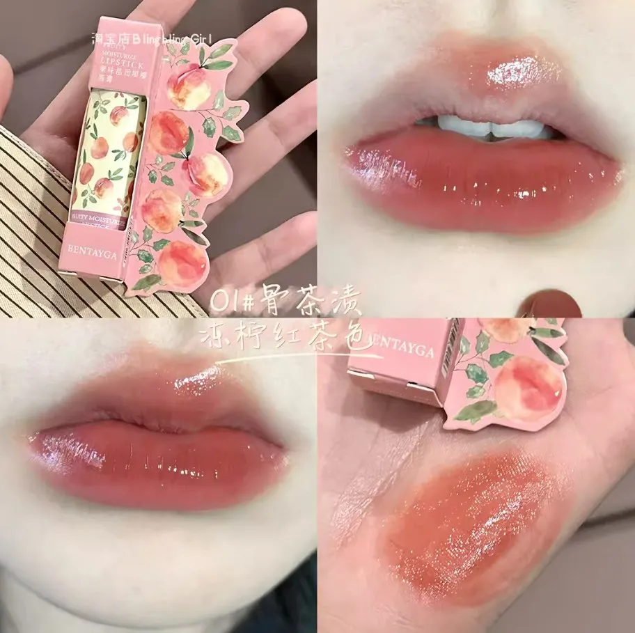 Bálsamo labial hidratante con sabor a fruta, Cosméticos para el cuidado de los labios, antiseco, resistente al agua, maquillaje tintado para labios, belleza de labios para mujer