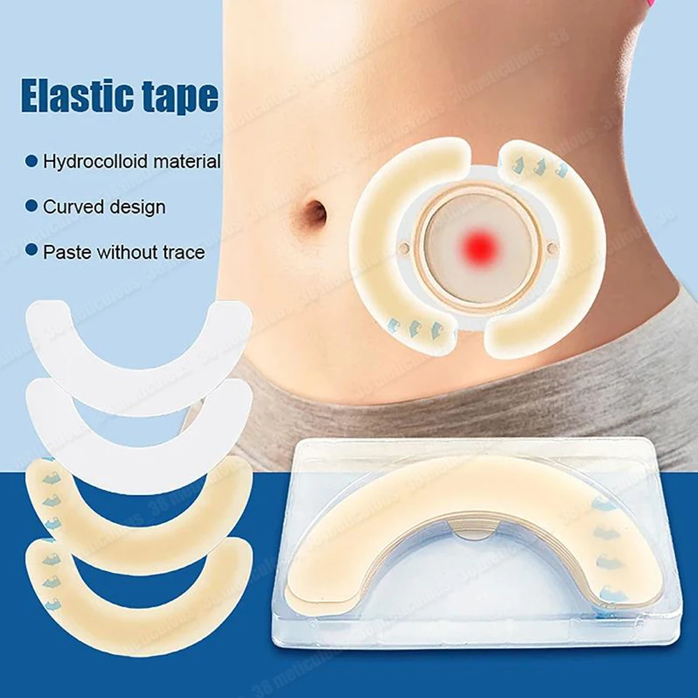 20-200PCS Waterproof Elastic Hydrocolloid Ostomy Barrier Strips Leak-Proof Skin Adhesive Tape for Colostomy Bag Change