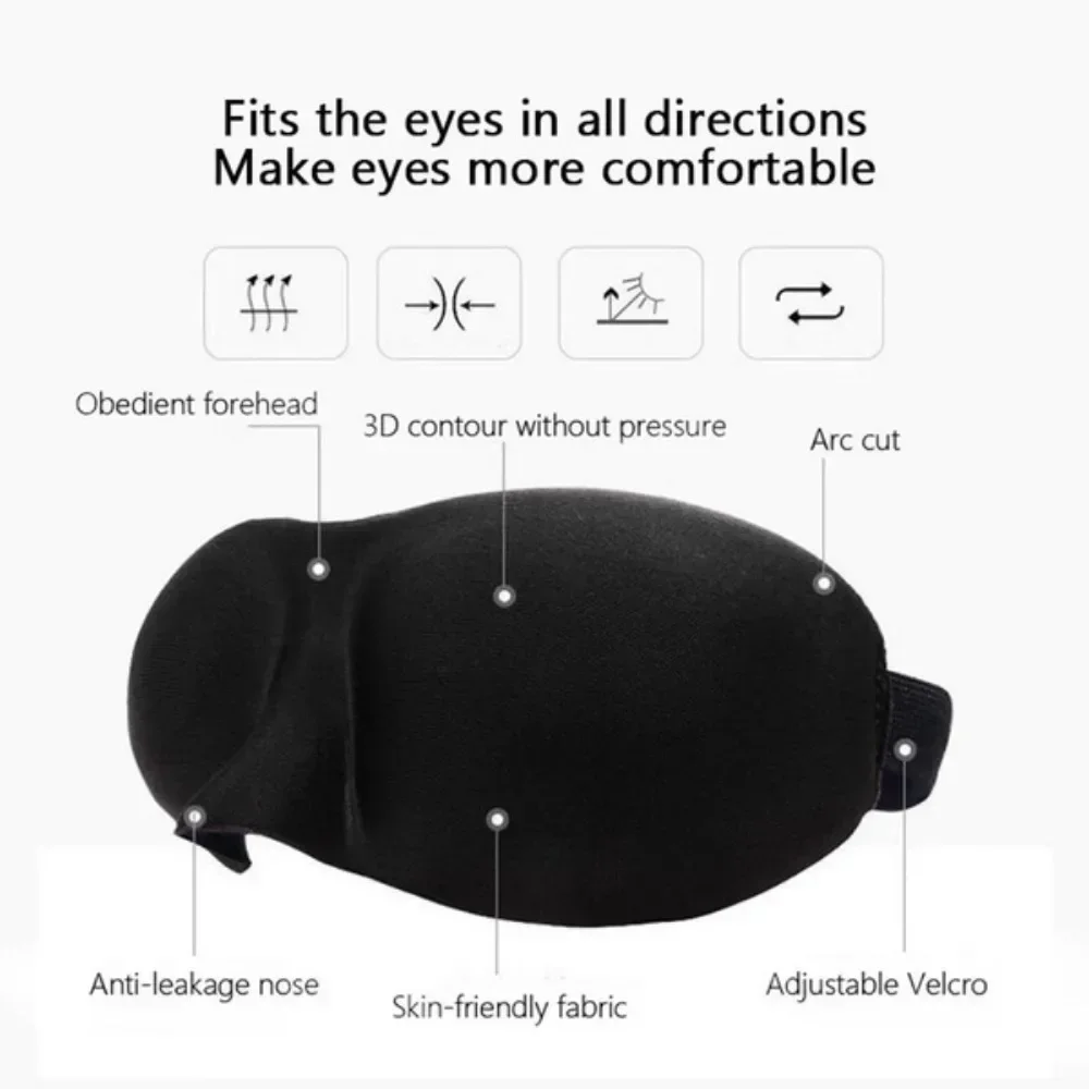 JJYY 3D Breathable Soft Padded Sleep Eye Mask Comfortable for Meditation Yoga Travel Rest Aid