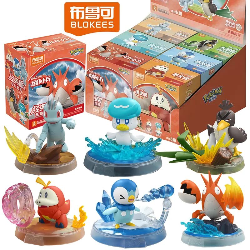 original-blokees-pokemon-piplup-fuecoco-quaxly-sirfetch'd-machop-corphish-anime-figure-model-doll-blind-box-toys-christmas-gifts