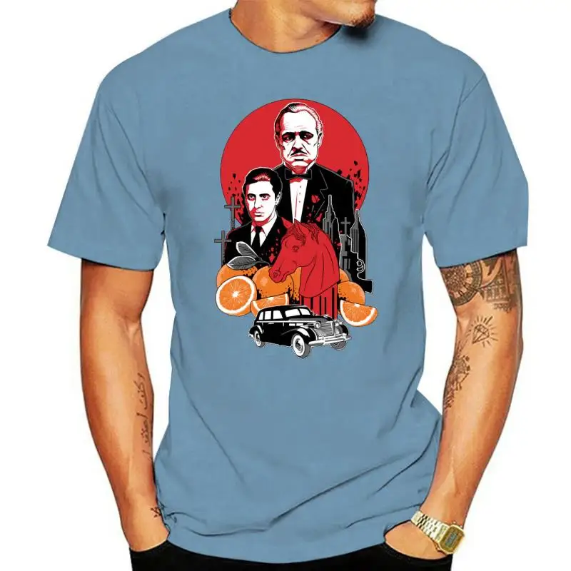 Summer Men's T-shirt The Godfather Movie Vito Corleone And Michael Corleone Horse Head Artsy Tshirt Tees Top Harajuku Streetwear