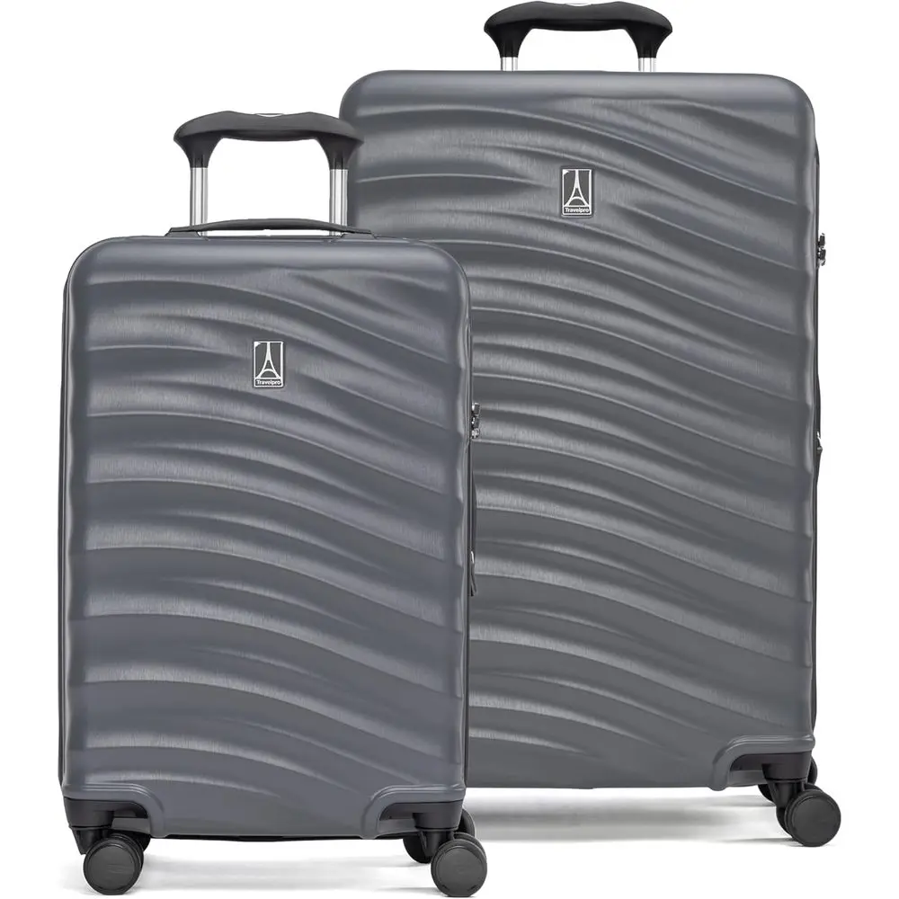 

Travero Maxlite Air V2 Harde Expandable Lage, 8 Spinner Wheels, Lightweight Hard Shell, TSA lock, Grey, 2-Piece Set (20/25)