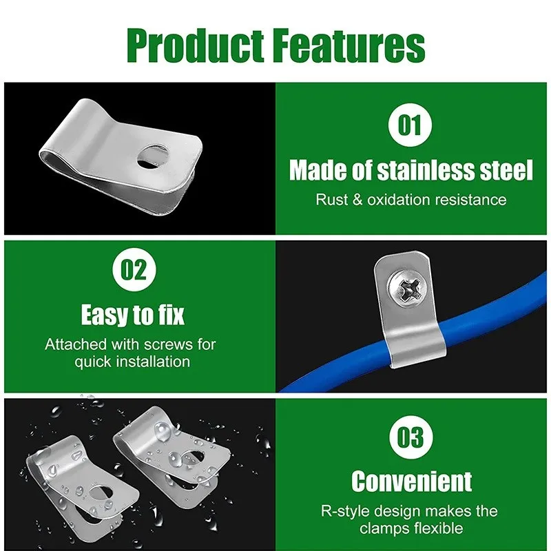 YANA50I Aluminum Wire Fence Clips Industrial Tool Set-600 Pieces For Livestock Fencing Including Screws