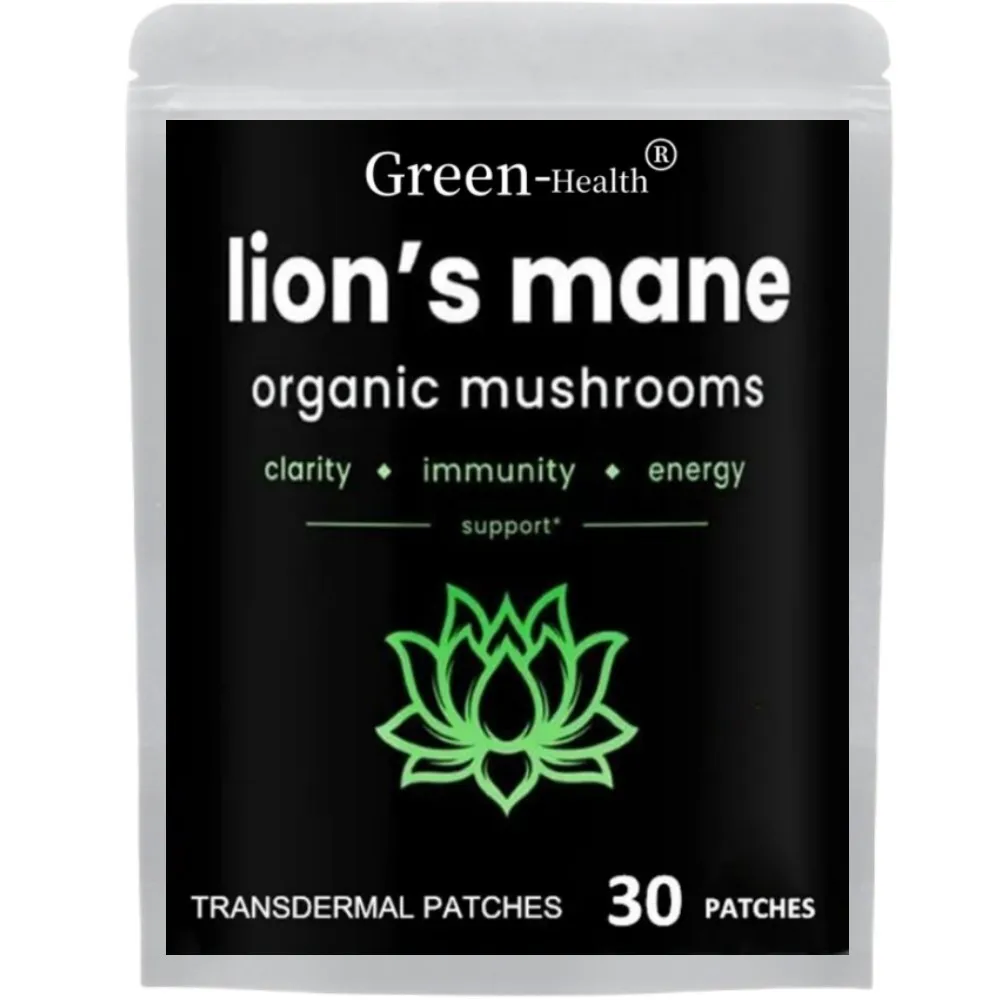 

30 Patches Lions Mane Mushroom Transdermal Patches Memory & Focus Supports Immune System & Brain Health