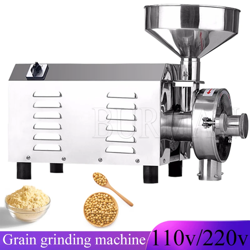 

Commercial Pulverizer Mill Machinery Grind Rice Superfine Grinder Machine Electric Flour Pepper Grain Stainless Steel