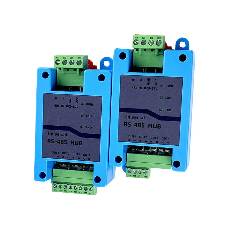 PINWEI Industrial RS485 HUB Extension 1 in 2 Out 4 Out 2 Port DIN-Rail RS485 HUB