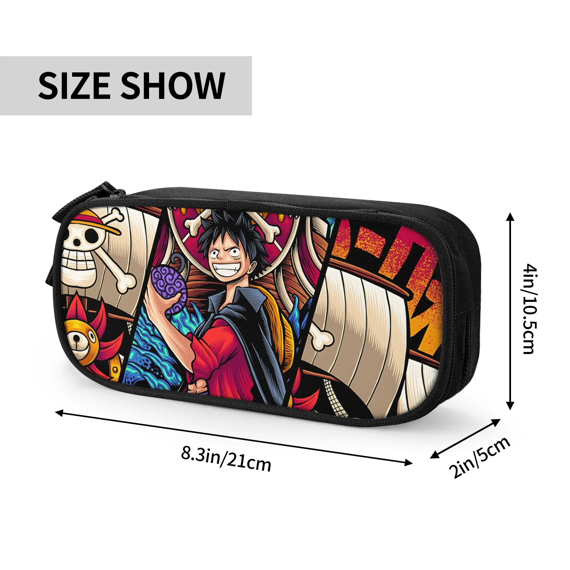 Large Capacity Bags for Child Cartoon One Piece Anime Luffy  Handheld Study Bag for Boys Gilrs Kids
