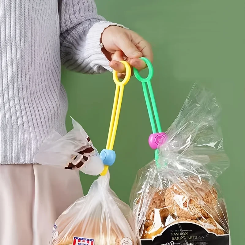 10pcs Multicolor Bag Sealing Clips Reusable Food Storage Ties Home Kitchen Accessories,Sealing Ropes, Adaptable Bag Closures
