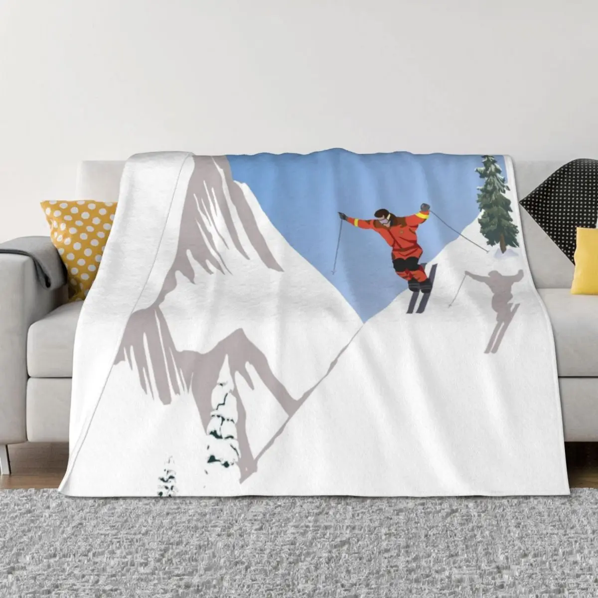 

Zermatt, Valais, Switzerland,Ski Poster Throw Blanket wednesday Bed covers for babies warm winter Blankets