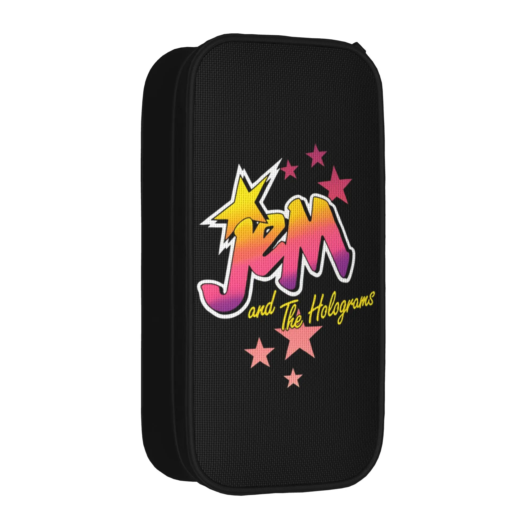 Large Capacity Pencil Pouch Jem and the Holograms Office Supplies  Double Layer Pencil Bag Girl Make Up Bag Suprise Gift