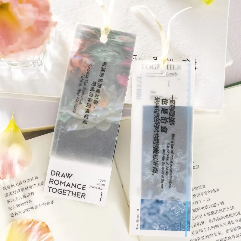 5Pcs Bookmarks Mirror Moon Series Clear Literature Handbook Decoration Material stationery Pack Supplies Scrapbook 214*70MM