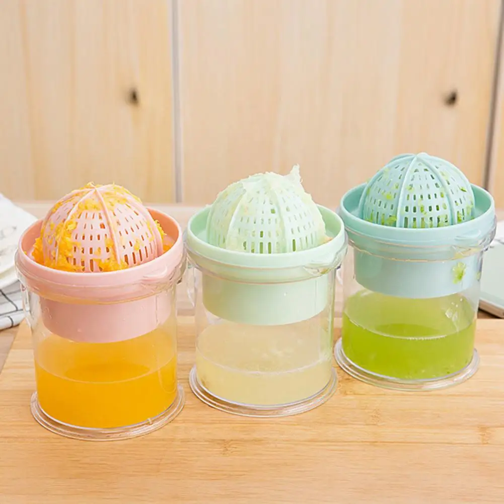 Manual Juicer 450ml Compact Container Non Slip Stable Base Portable Citrus Squeezer for Lemons Oranges Juice Press Kitchen Tool
