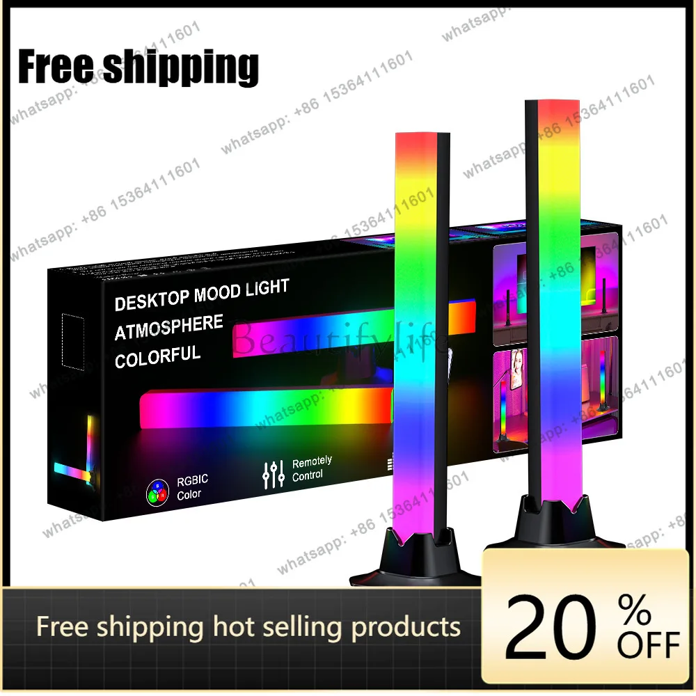 hot  desktop pickup ornament can emit light, remote control desktop atmosphere decoration, pillar type
