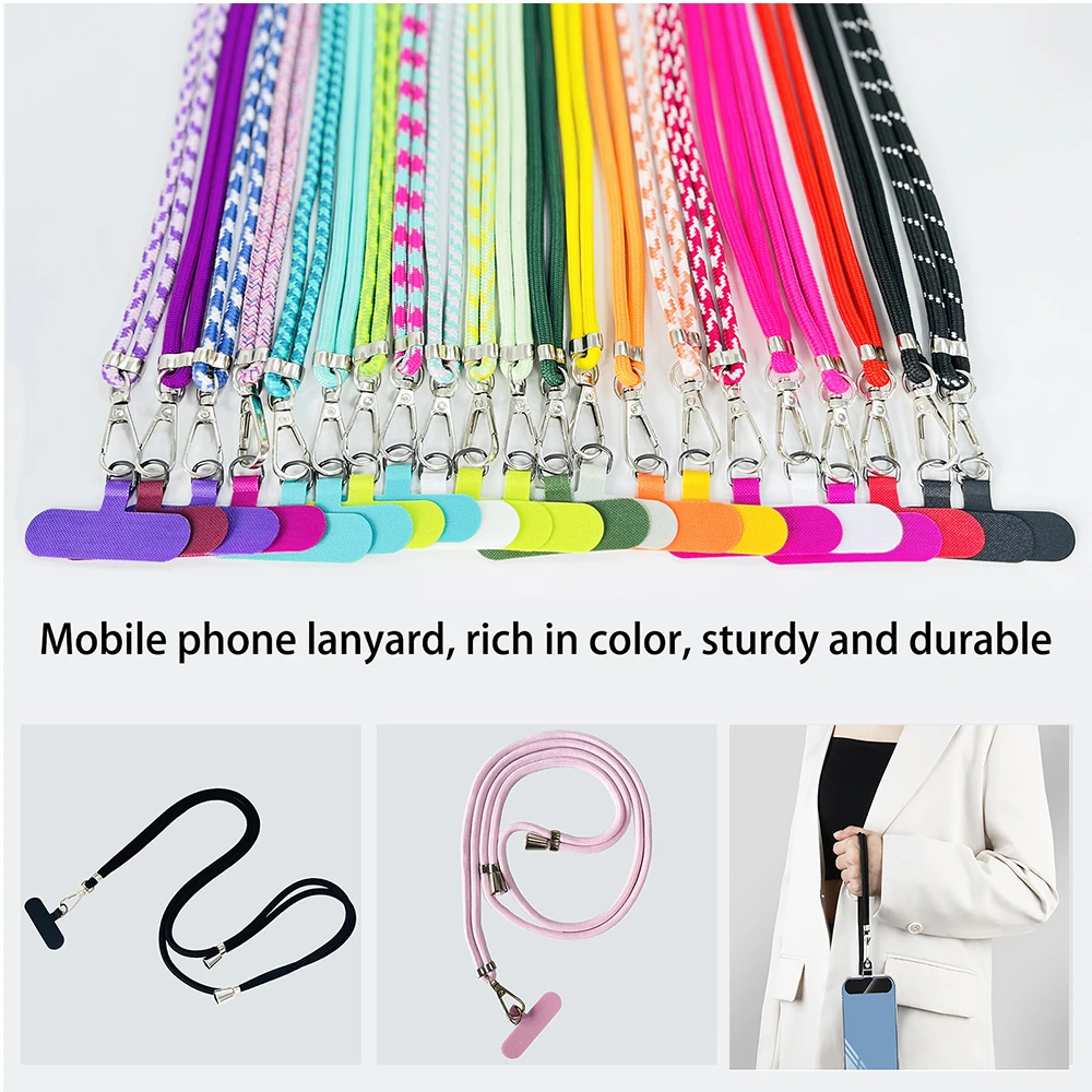 

2025 Universal Adjustable Phone Lanyard Strap Mobile Phone Hanging Rope Neck Straps Anti lost Lanyards Cell Phone Accessories