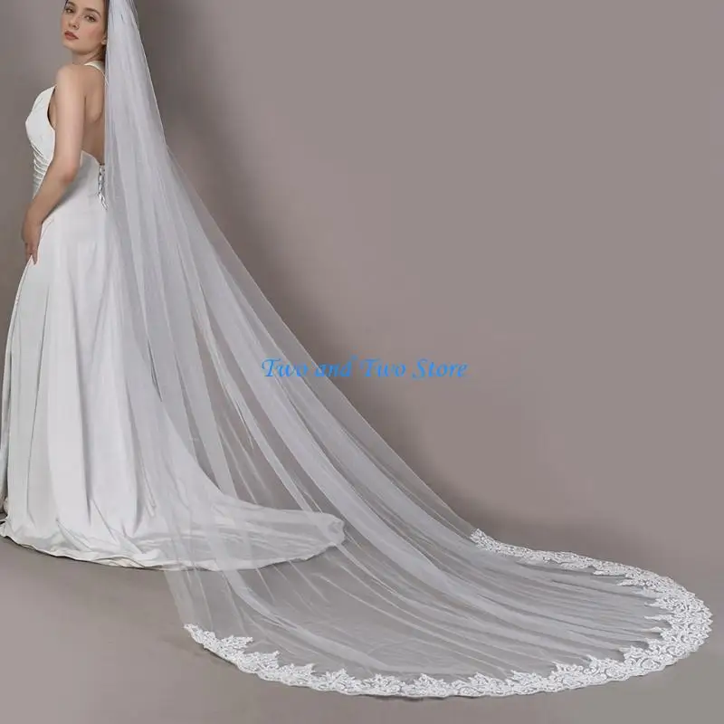 

HX6F Classical Veils Bridal Headpiece Lightweight Net Cloth Easy To Fix Photo Props