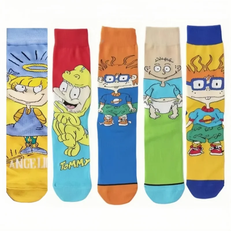 Cartoon Socks The Rugrats Movie Stockings Anime Breathable Anti-odor Sweat-absorbent Cotton Socks Hip-hop Style Children's Gift