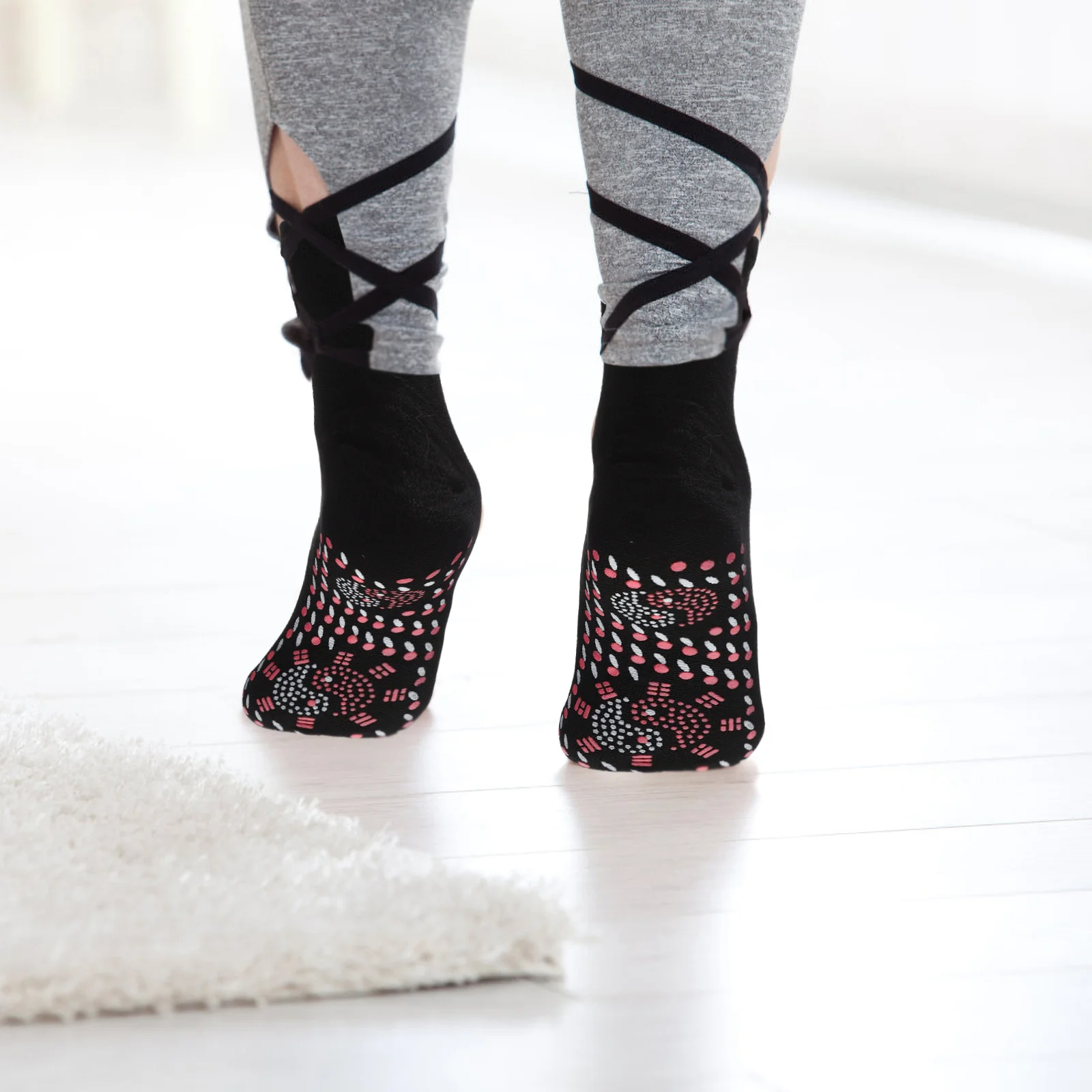 

4Pairs Warm Thermal Socks for Winter Breathable Cotton Massage Foot Warmer Anti-Cold Socks for Men Women Outdoor Activities