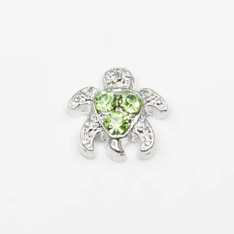 크리스탈 바다 거북이 플로팅 참, 살아있는 유리 사물함, 쥬얼리 액세서리, 20 개/로트, 인기 판매 Best5