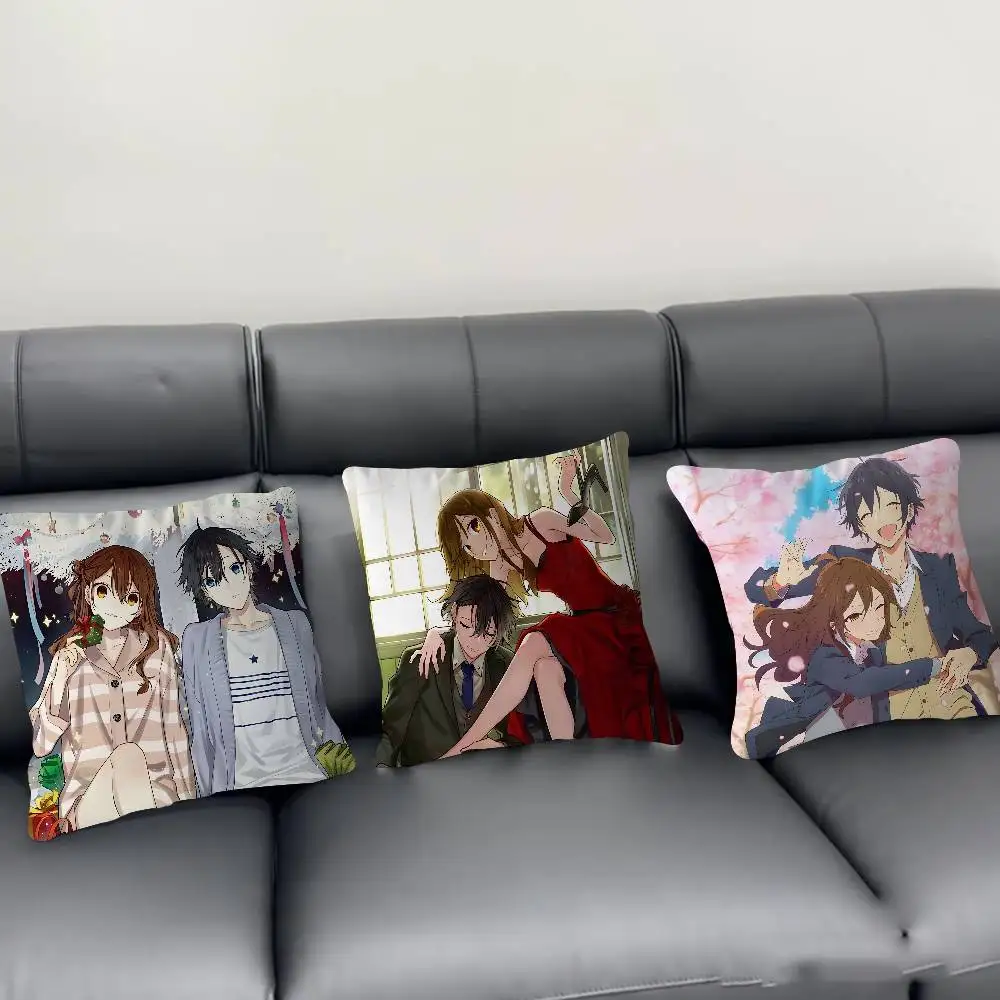 

Anime H-Horimiya Pillow Gifts Home Office Furnishings Bedroom Sofa Car Cushion Cover Case 45x45cm