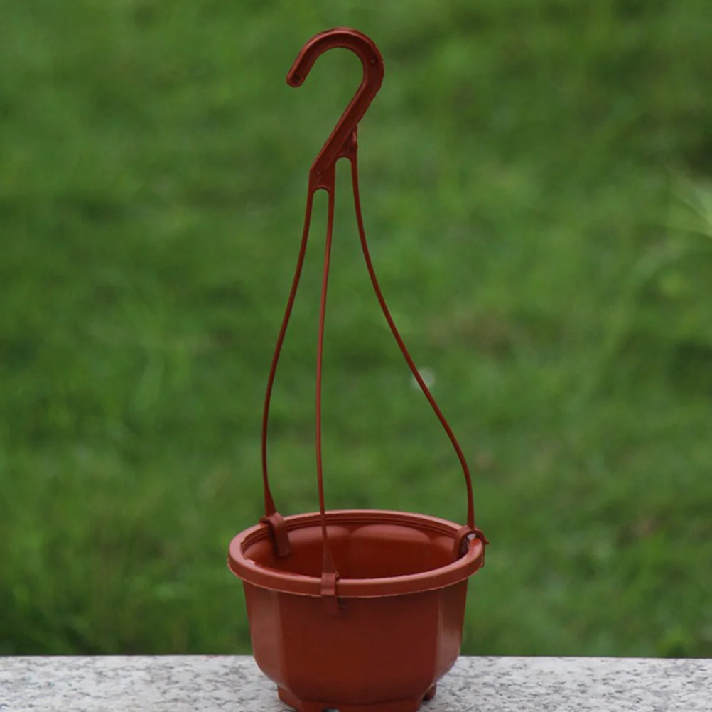 12 Pcs Octagonal Plastic Flower Pot for Plants Terracotta Pots Hanging Planter Modern Container Basket Garden Supplies