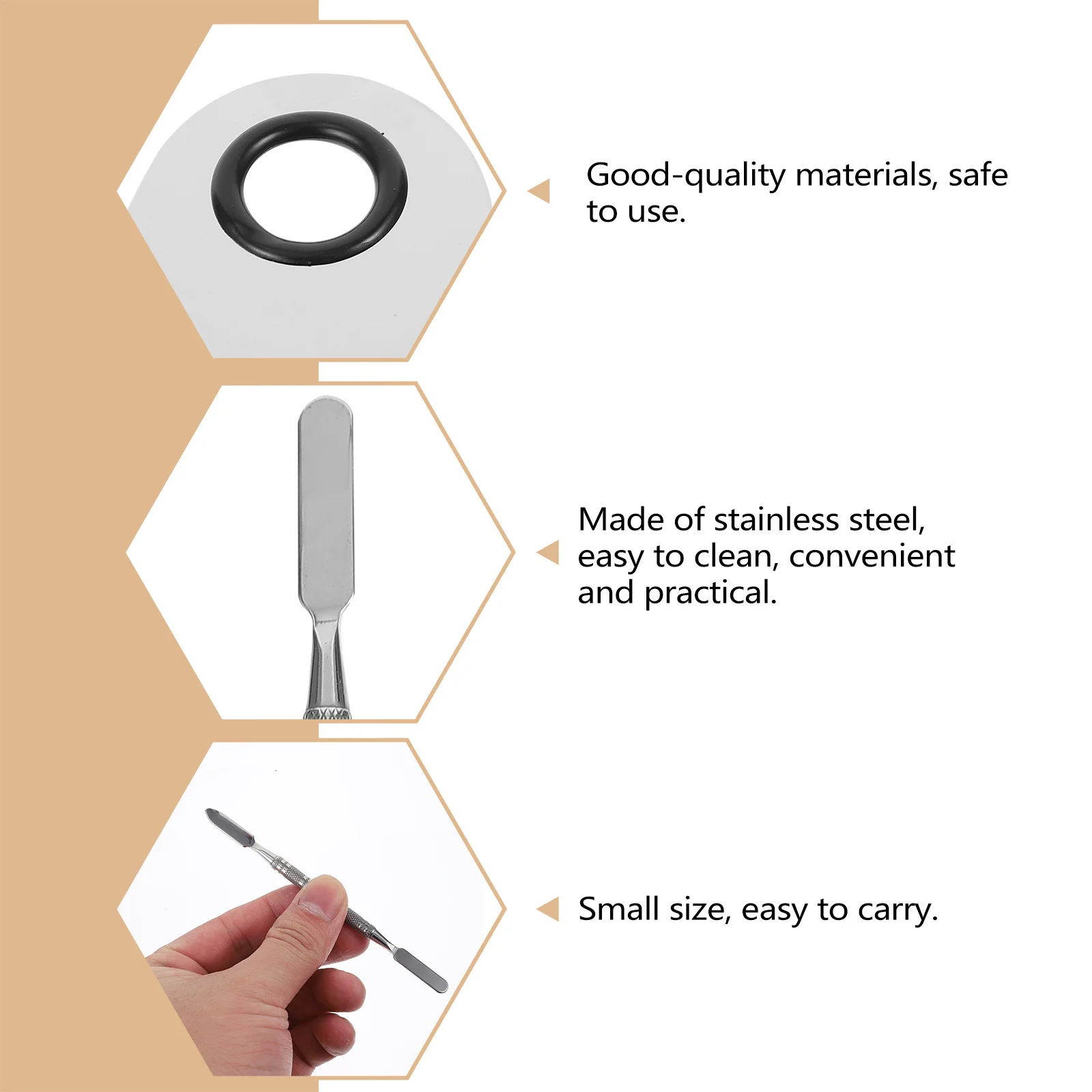 

Stainless Steel Nail Art Palettes Heart Shape Color Mixing Diy Makeup Tool With Pen For Beauty Salon Home Use