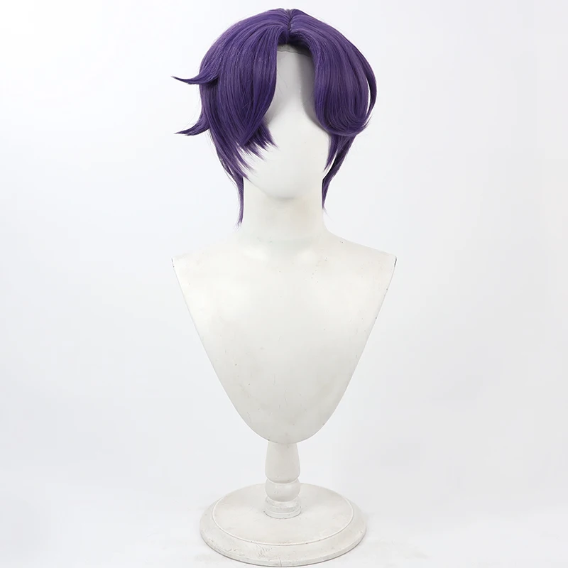 PJSK Mafuyu Asahina Cos شعر مستعار تأثيري هالوين كرنفال حفلة الدعامة الشعر الاصطناعية ألياف مقاومة للحرارة + غطاء شعر مستعار #2