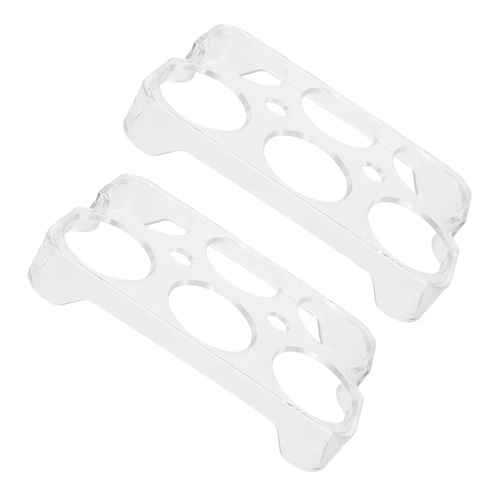 

2 Pcs Egg Shelf Storage Product Tray Refrigerator Case Bracket with Cover Fridge Holder Pp