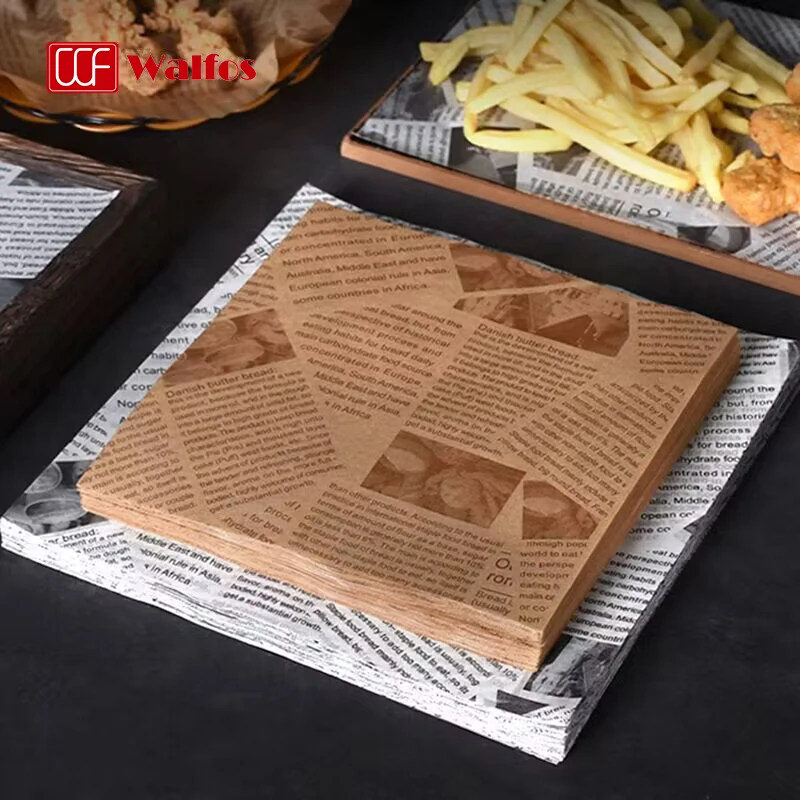 

Walfos 100PCS Food Greaseproof Paper Bread Sandwich Burger Fries Wrapping Fast Food Bread Oilpaper Baking Tools