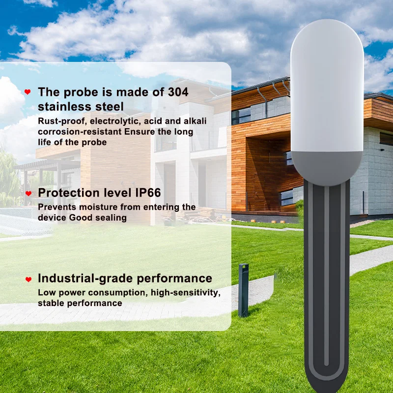 ZigBee 3.0 Soil Sensor Temperature And Humidity Detection Outdoor Waterproof Battery Powered Tuya Smart Life Remote Control