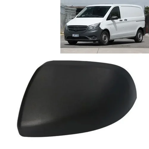 Cubierta negra para espejo retrovisor lateral de coche, accesorios para Mercedes Vito W447 2014 2015 2016 2017 2018 2019 2020