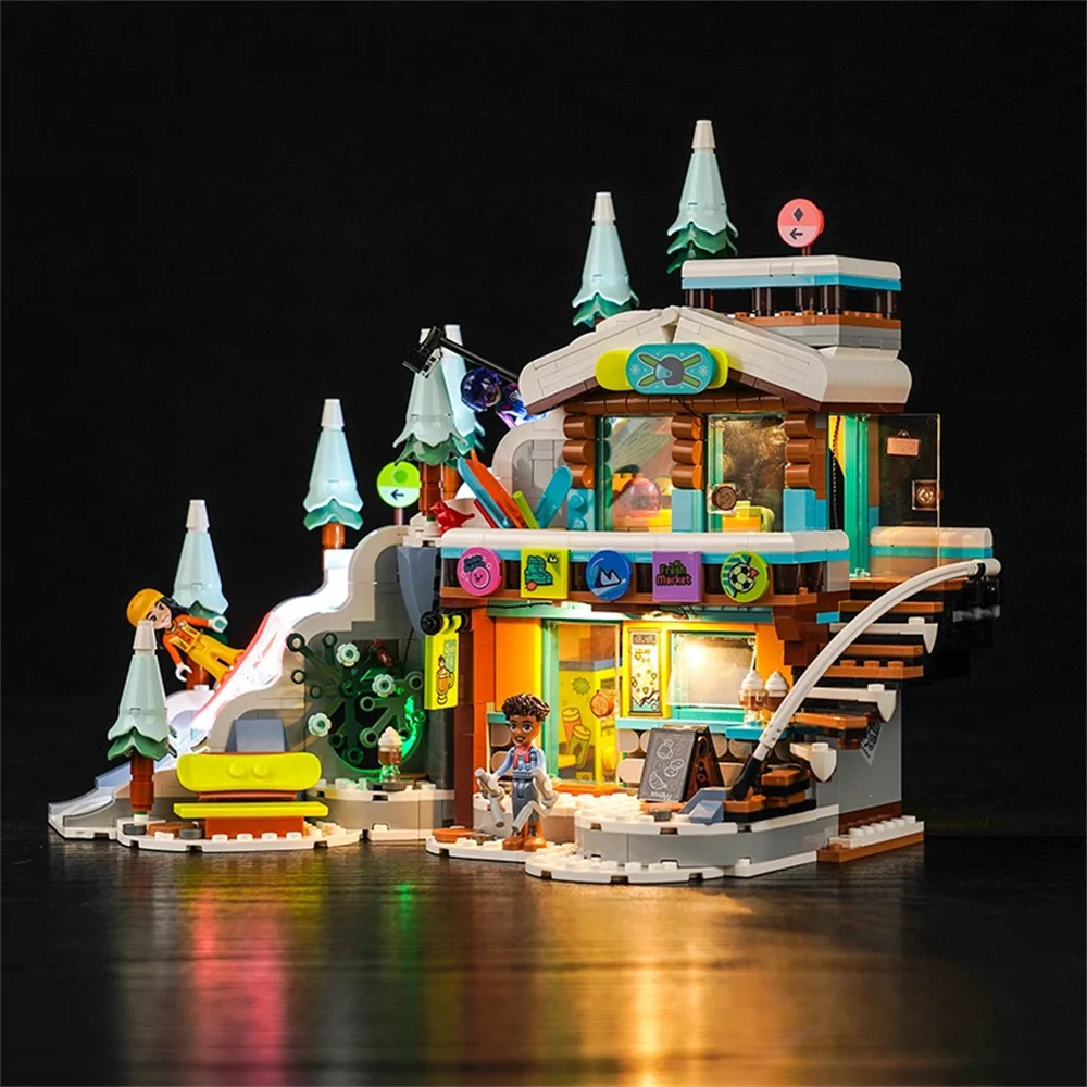 Girl Led Light Kit For 41756 Friends Holiday Ski Slope and Cafe Not Include Building Block(Only Lighting Set)